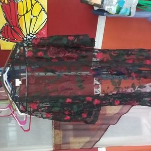 Lularoe S Embroidered Rose Chloe Kimono